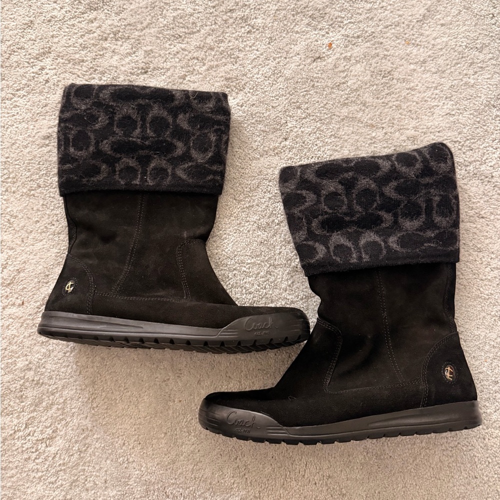 Coach suede signature Tatum logo boots